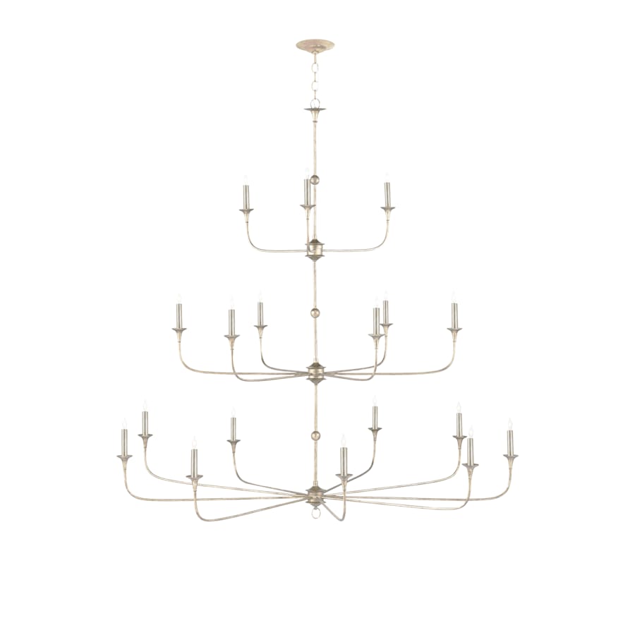 Currey and Company Nottaway 18 Light 60" Wide Wrought Iron Candle Style Chandelier