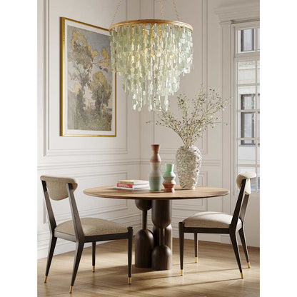 Currey and Company Verre de Mer 25" Wide Wrought Iron Chandelier