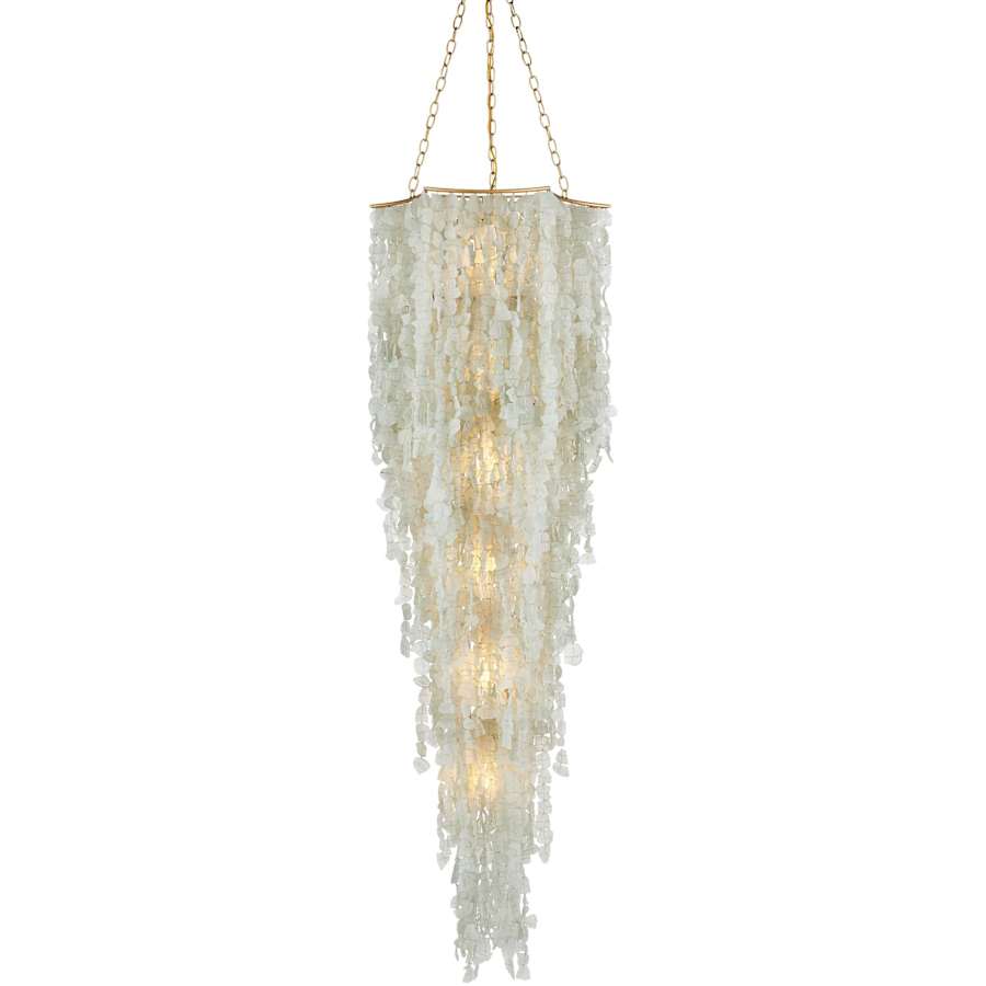 Currey and Company Verre de Mer 6 Light 24" Wide Wrought Iron Chandelier