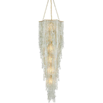 Currey and Company Verre de Mer 6 Light 24" Wide Wrought Iron Chandelier