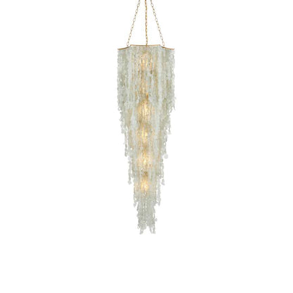 Currey and Company Verre de Mer 6 Light 24" Wide Wrought Iron Chandelier
