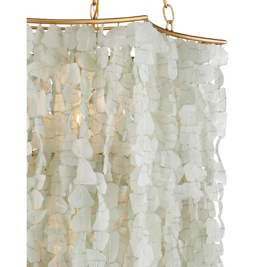 Currey and Company Verre de Mer 6 Light 24" Wide Wrought Iron Chandelier