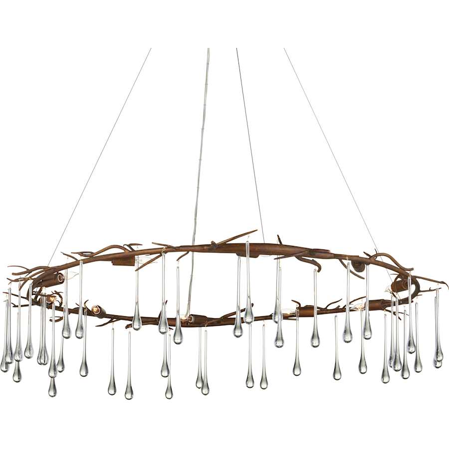 Currey and Company Morning Grove 10 Light 48" Wide Ring Chandelier