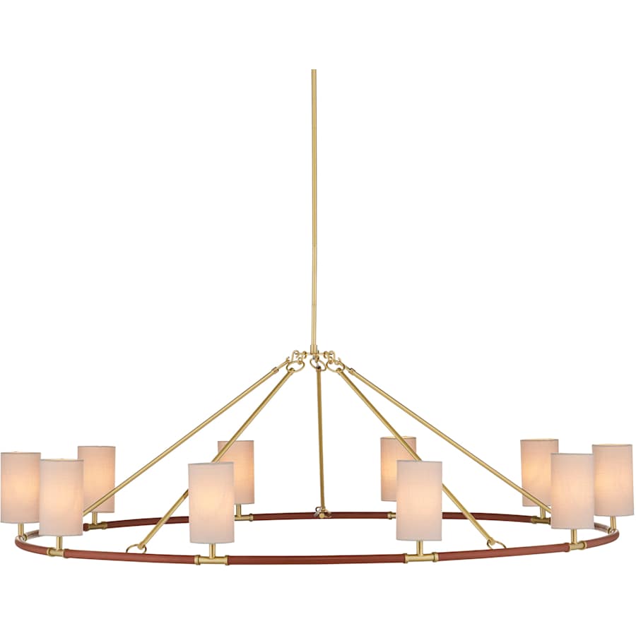 Currey and Company Ellerston 10 Light 63" Wide Pillar Candle Chandelier