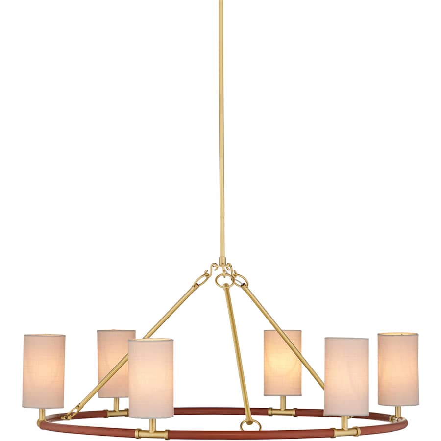 Currey and Company Ellerston 6 Light 39" Wide Pillar Candle Chandelier
