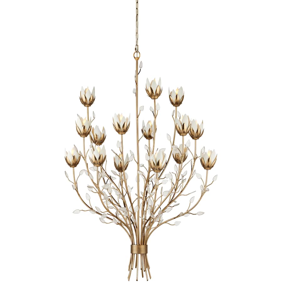 Currey and Company Star Magnolia 15 Light 36" Wide Chandelier
