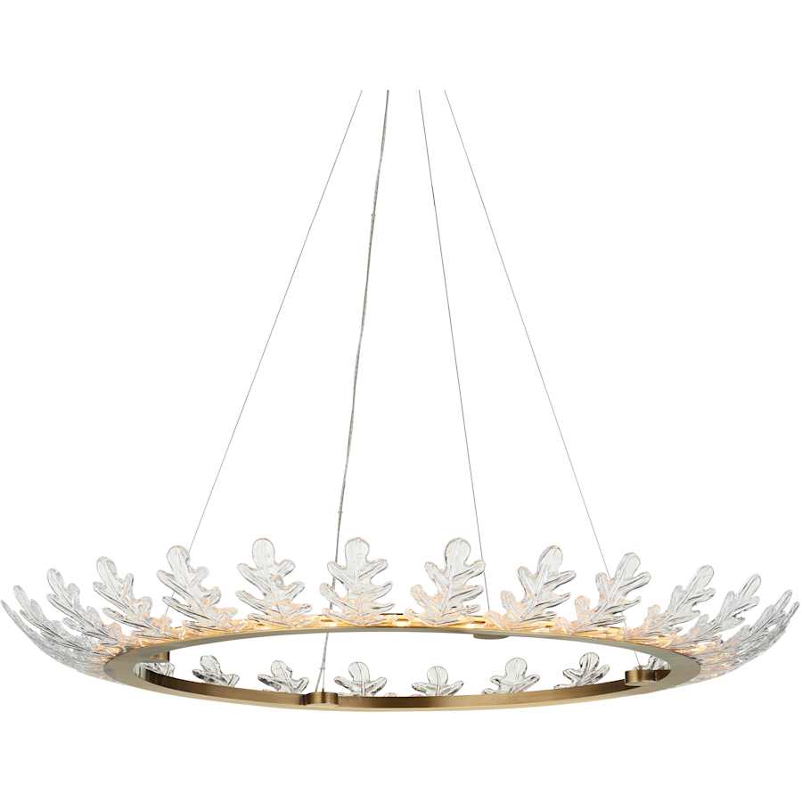 Currey and Company Oakwreath 47" Wide LED Abstract Ring Chandelier