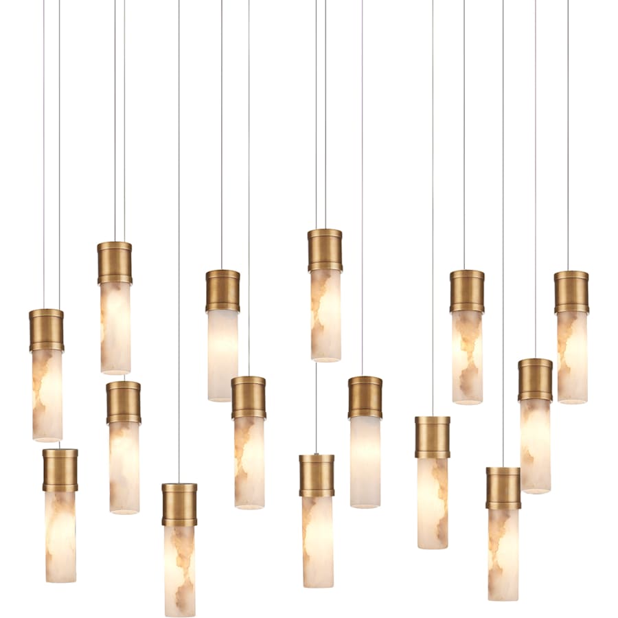 Currey and Company Cannula 15 Light 48" Wide Linear Pendant