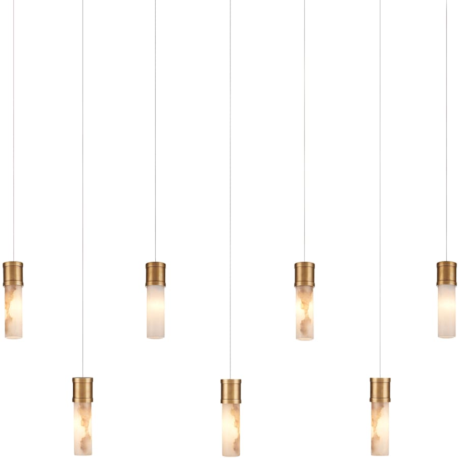 Currey and Company Cannula 7 Light 57" Wide Linear Pendant