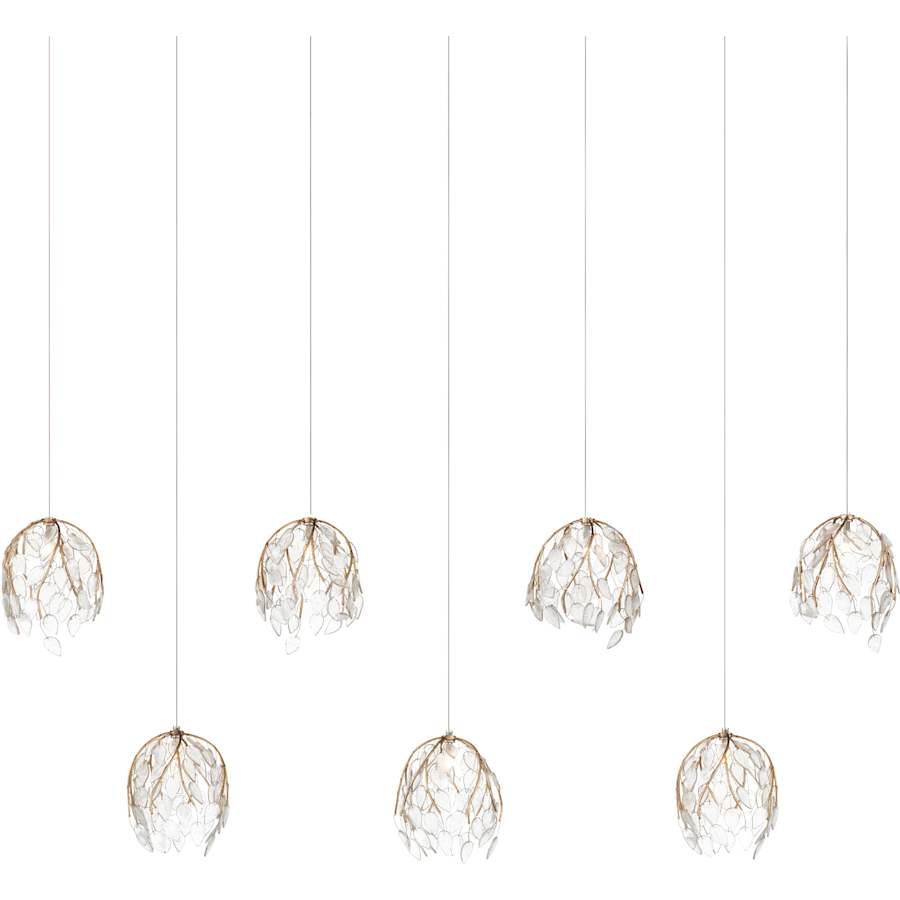 Currey and Company Banyan 7 Light 57" Wide Abstract Linear Pendant