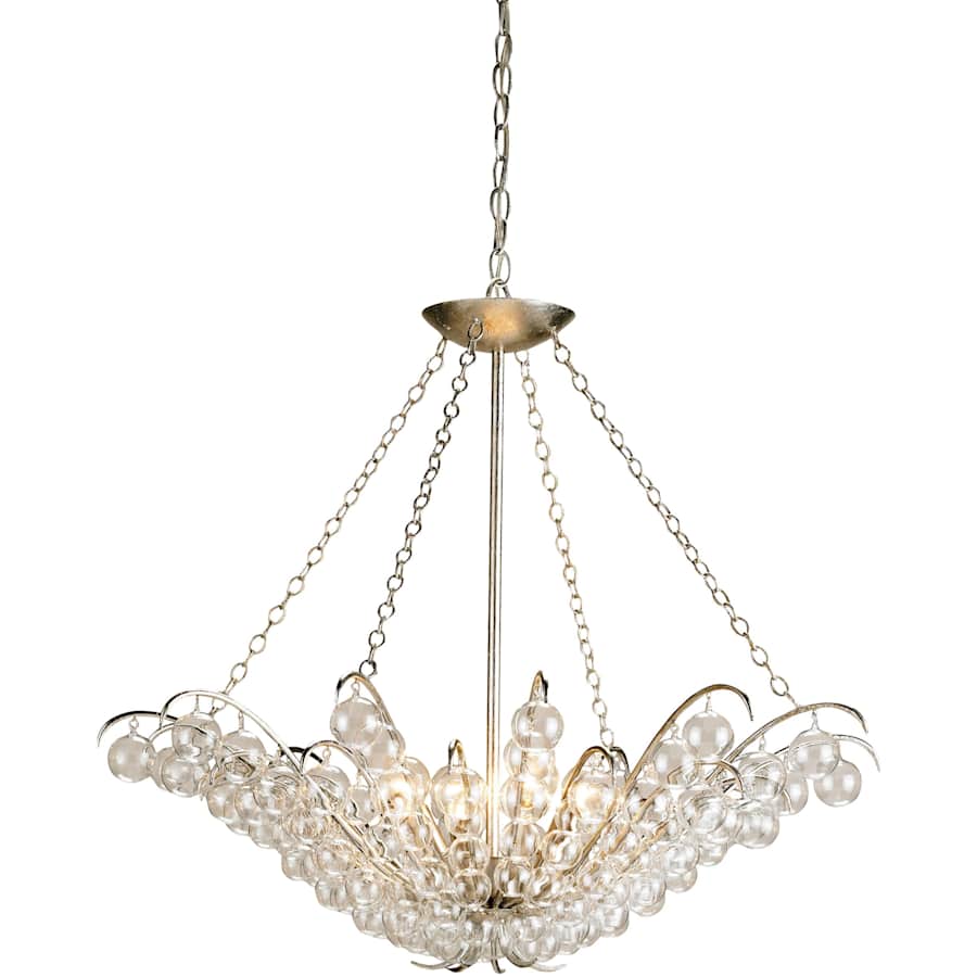Currey and Company Quantum 31" Wide Four Light Glass Bauble Chandelier