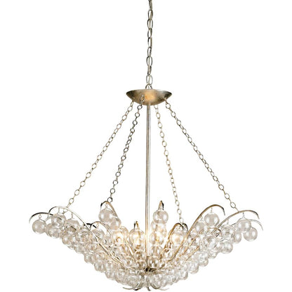 Currey and Company Quantum 31" Wide Four Light Glass Bauble Chandelier