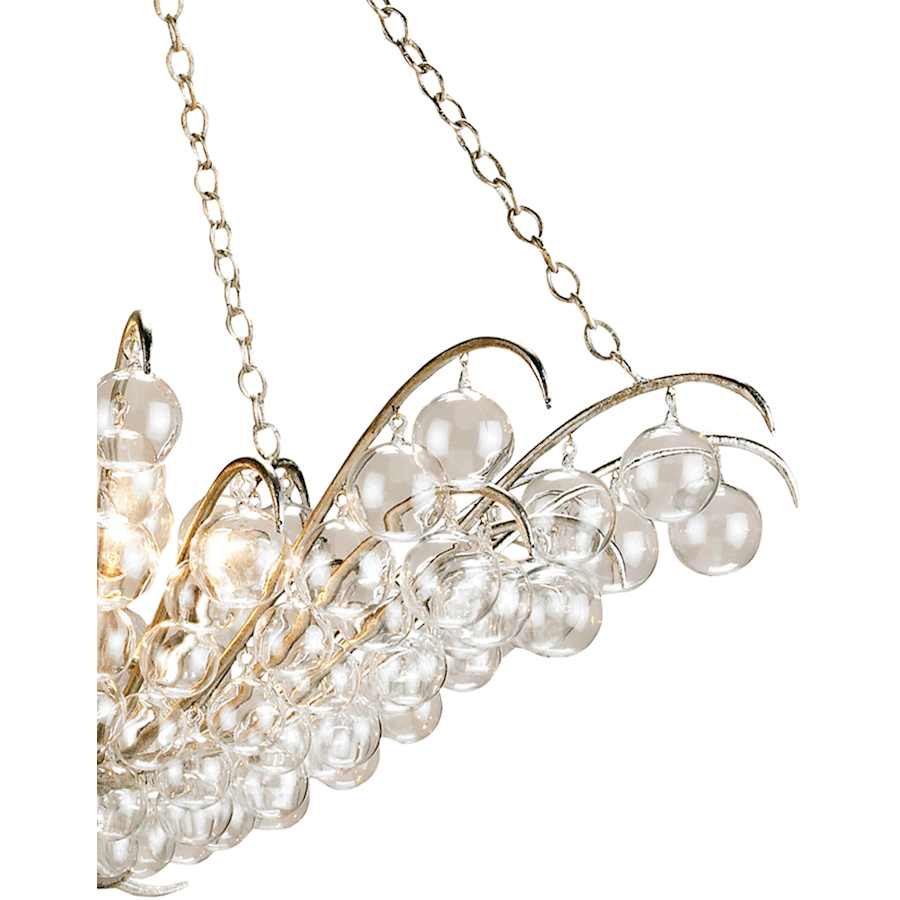 Currey and Company Quantum 31" Wide Four Light Glass Bauble Chandelier