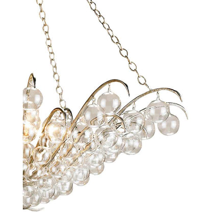 Currey and Company Quantum 31" Wide Four Light Glass Bauble Chandelier
