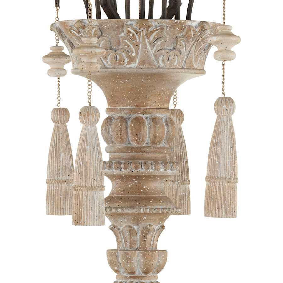 Currey and Company Hannah 53" Wide 12 Light Wrought Iron Large Hannah Chandelier with Customizable Shades