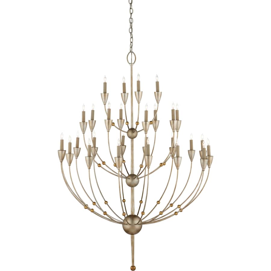 Currey and Company Paradox 42" 28 Light Large Chandelier with Optional Customizable Shades