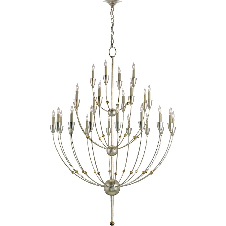 Currey and Company Paradox 42" 28 Light Large Chandelier with Optional Customizable Shades