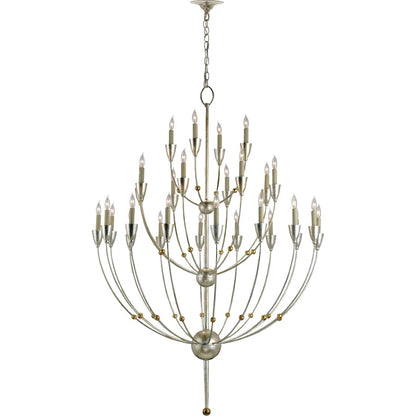 Currey and Company Paradox 42" 28 Light Large Chandelier with Optional Customizable Shades