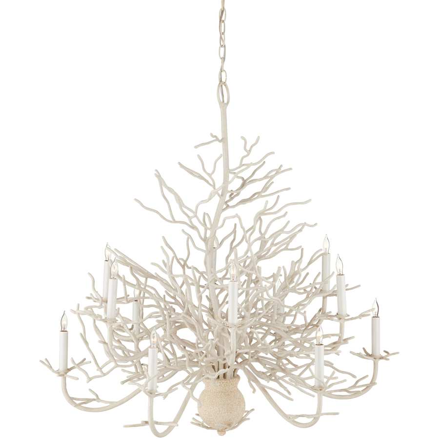 Currey and Company Seaward 39" 12 Light Large Chandelier with Optional Customizable Shades