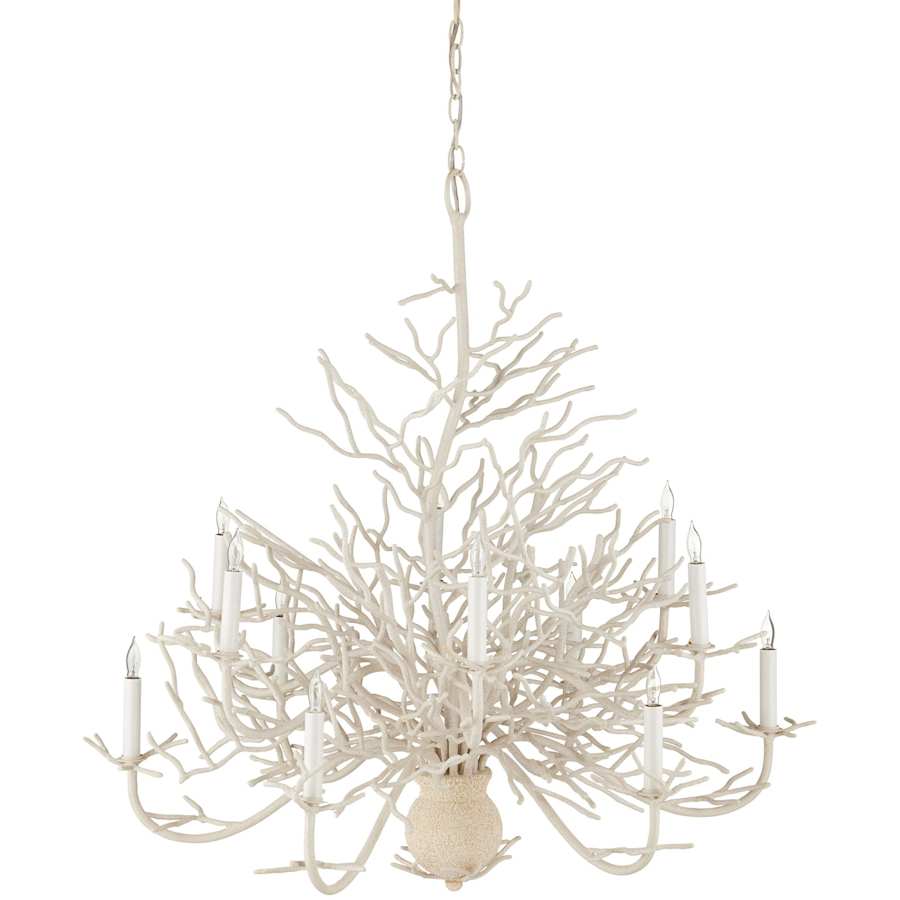 Currey and Company Seaward 39" 12 Light Large Chandelier with Optional Customizable Shades