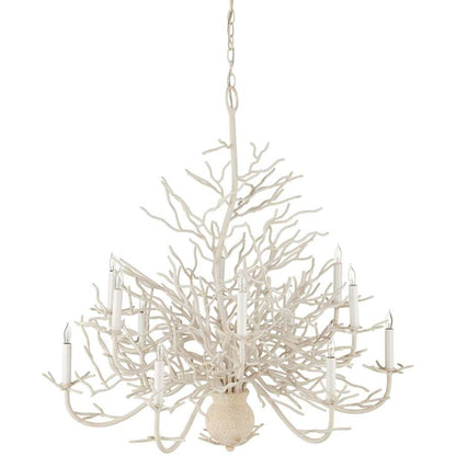 Currey and Company Seaward 39" 12 Light Large Chandelier with Optional Customizable Shades