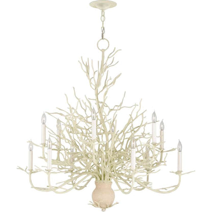 Currey and Company Seaward 39" 12 Light Large Chandelier with Optional Customizable Shades