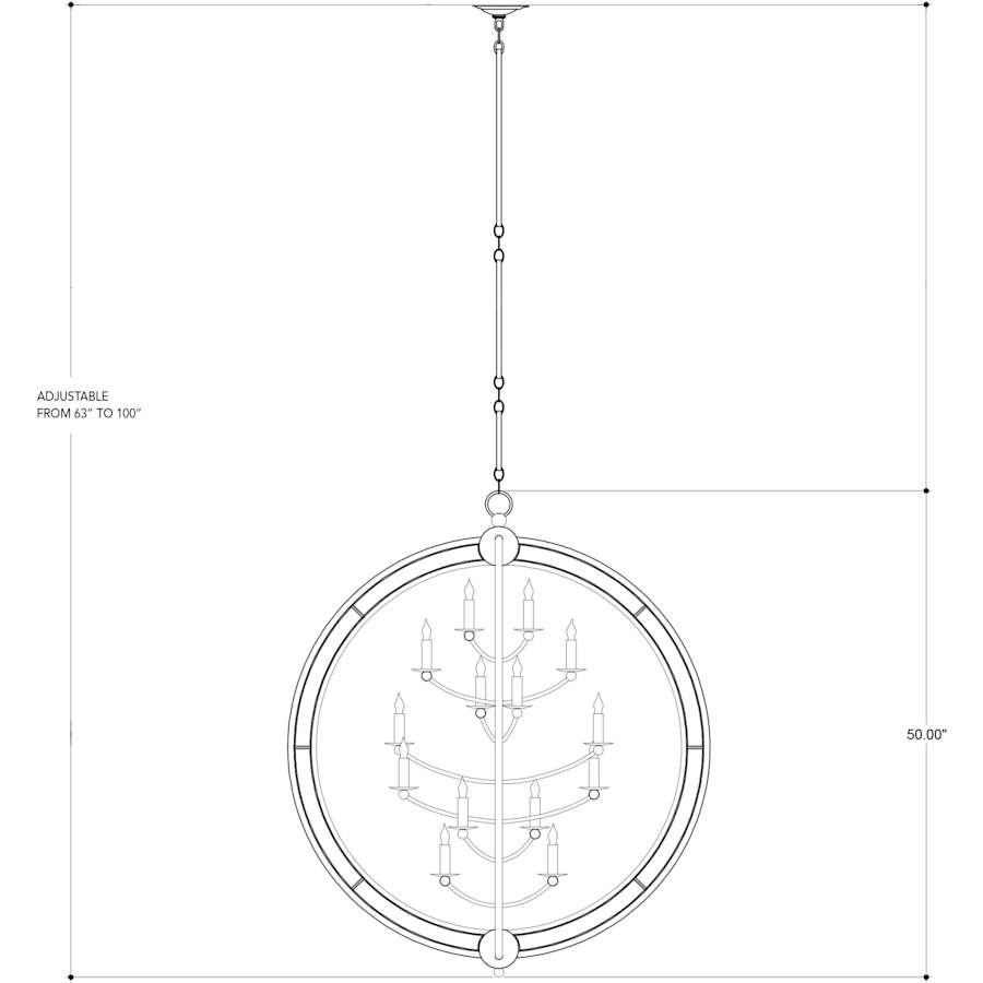 Currey and Company Aphrodite 14 Light 43" Wide Chandelier