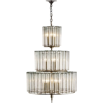 Currey and Company Bevilacqua 27" Wide 12 Light 3 Tier Chandelier