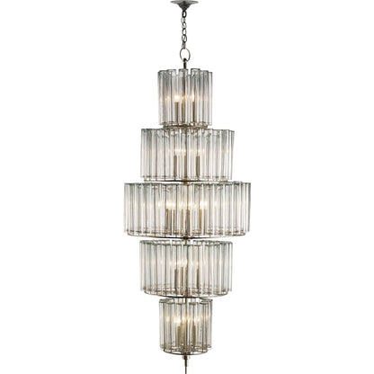 Currey and Company Bevilacqua 27" Wide 18 Light 5 Tier Chandelier