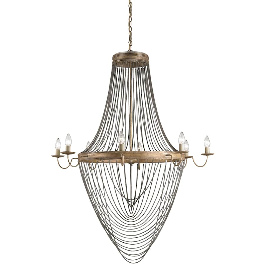 Currey and Company Lucien 46" Wide 8 Light 1 Tier Chandelier