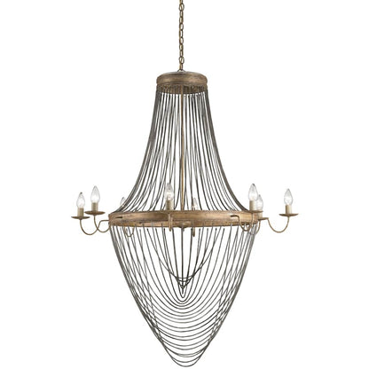 Currey and Company Lucien 46" Wide 8 Light 1 Tier Chandelier