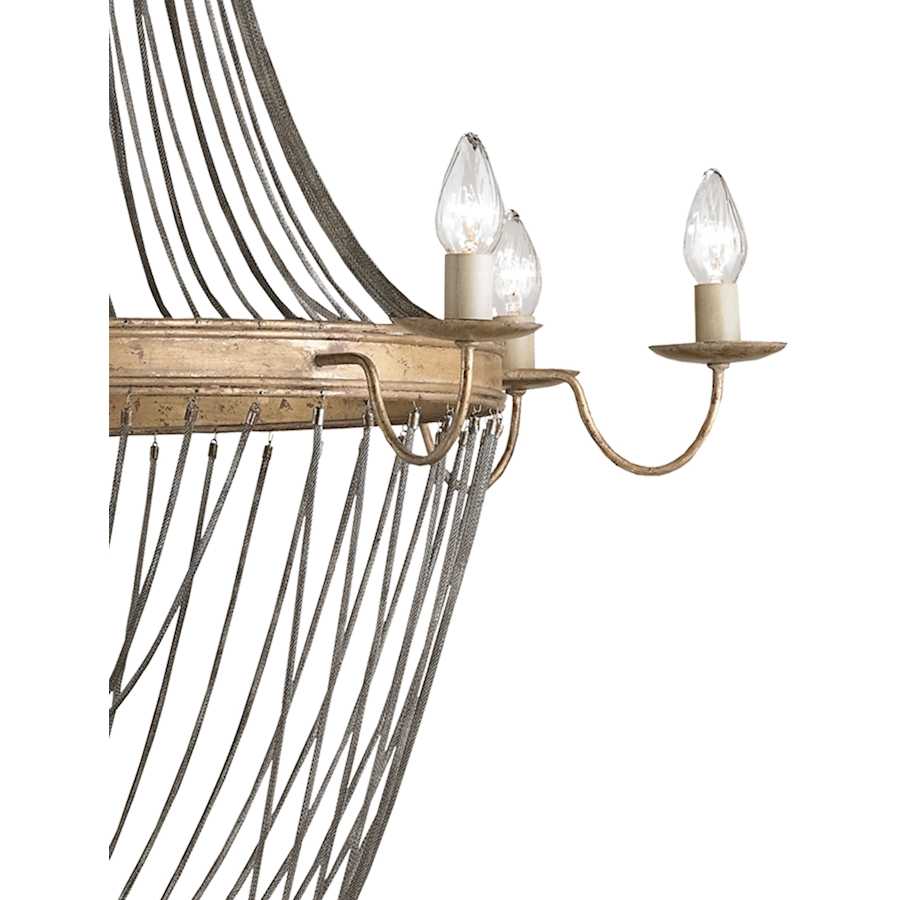 Currey and Company Lucien 46" Wide 8 Light 1 Tier Chandelier