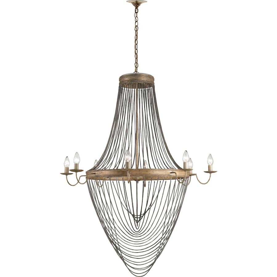 Currey and Company Lucien 46" Wide 8 Light 1 Tier Chandelier