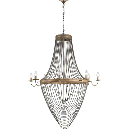 Currey and Company Lucien 46" Wide 8 Light 1 Tier Chandelier