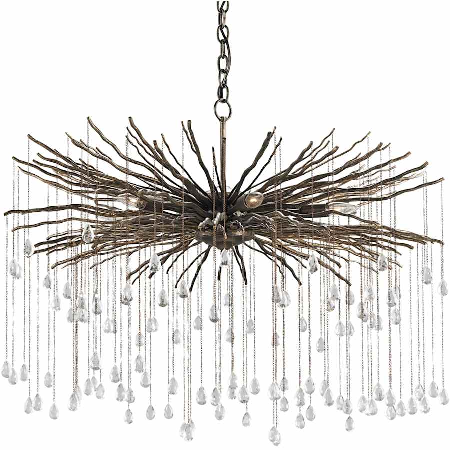 Currey and Company Fen 38" Wide 6 Light 1 Tier Chandelier