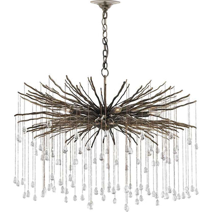 Currey and Company Fen 38" Wide 6 Light 1 Tier Chandelier