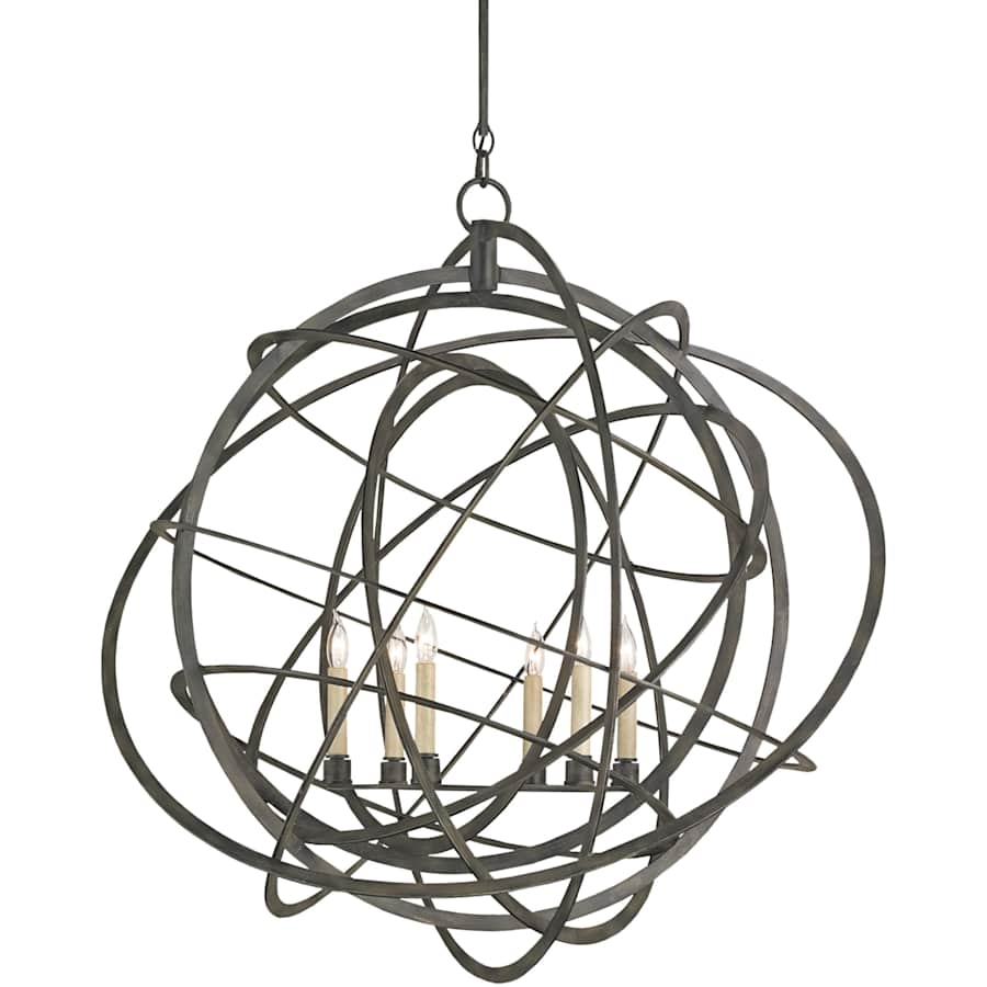 Currey and Company Genesis 35" Wide 6 Light Globe Chandelier