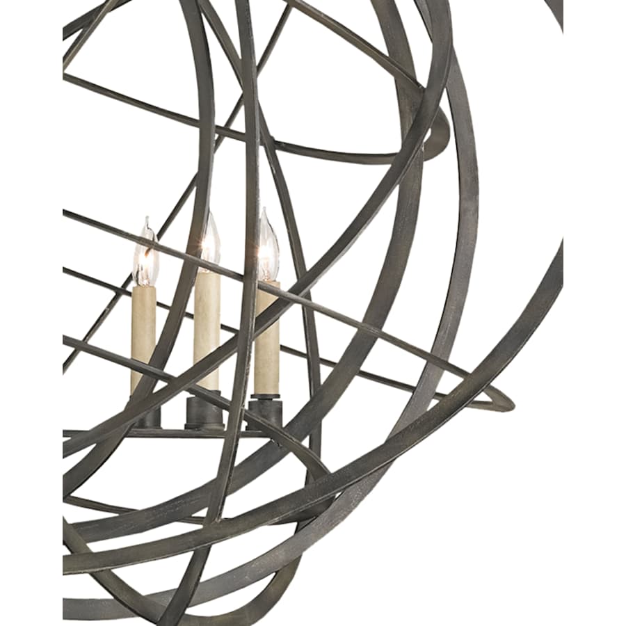 Currey and Company Genesis 35" Wide 6 Light Globe Chandelier