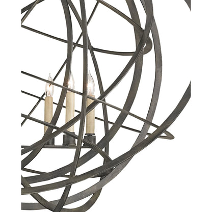 Currey and Company Genesis 35" Wide 6 Light Globe Chandelier