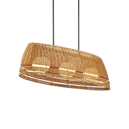Currey and Company Barbary 3 Light 53" Wide Linear Outdoor Chandelier