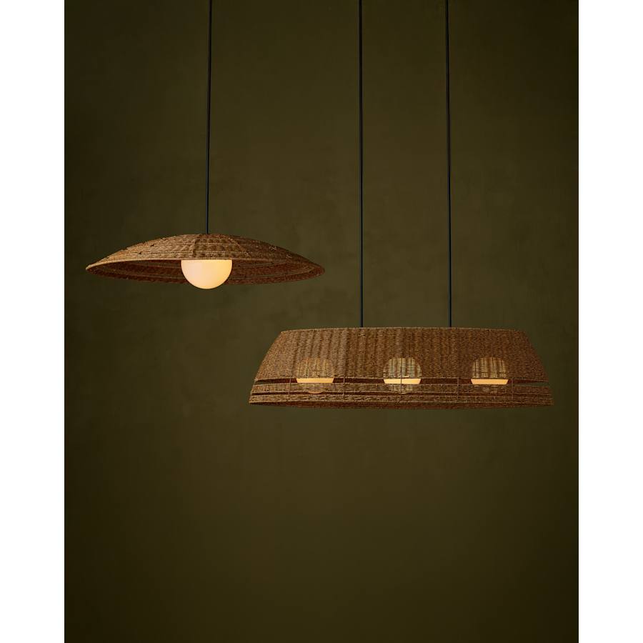 Currey and Company Barbary 3 Light 53" Wide Linear Outdoor Chandelier
