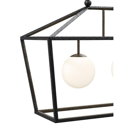 Currey and Company Denison 2 Light 36" Wide Outdoor Wrought Iron Pendant