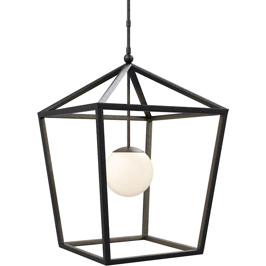 Currey and Company Denison 26" Wide Outdoor Wrought Iron Pendant