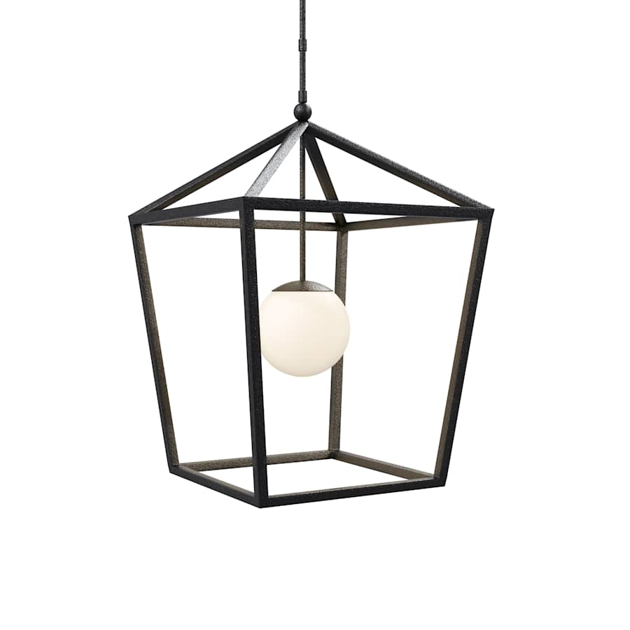 Currey and Company Denison 26" Wide Outdoor Wrought Iron Pendant