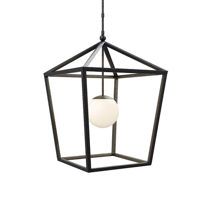 Currey and Company Denison 26" Wide Outdoor Wrought Iron Pendant