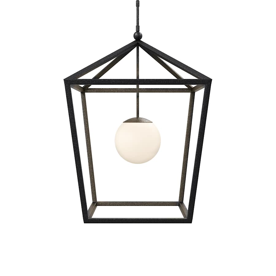 Currey and Company Denison 26" Wide Outdoor Wrought Iron Pendant