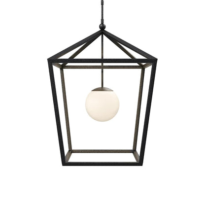 Currey and Company Denison 26" Wide Outdoor Wrought Iron Pendant