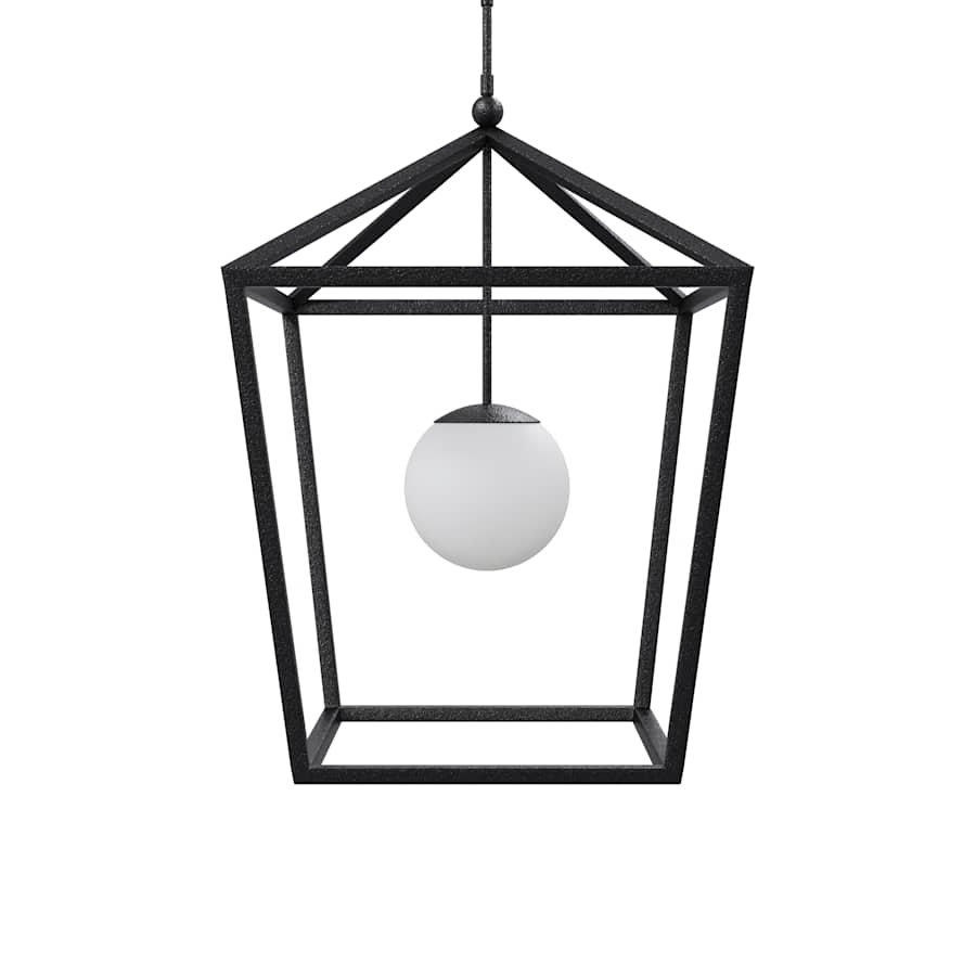 Currey and Company Denison 26" Wide Outdoor Wrought Iron Pendant
