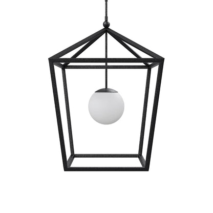 Currey and Company Denison 26" Wide Outdoor Wrought Iron Pendant