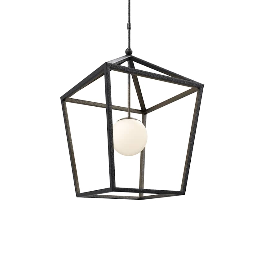 Currey and Company Denison 26" Wide Outdoor Wrought Iron Pendant